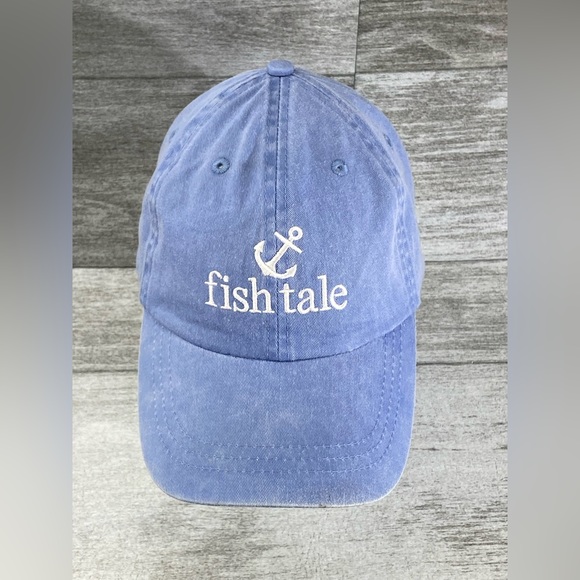 Lenny & Joes Fish Tale Feeding Frenzy Adjustable Leather Strap Back Hat Anchor - Picture 3 of 16